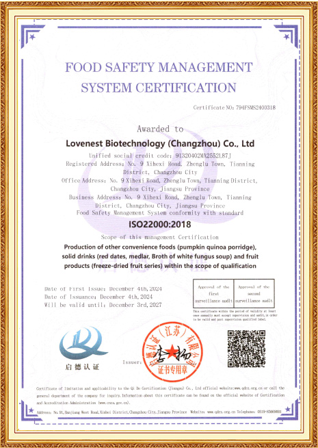 Certificación ISO 22000:2018